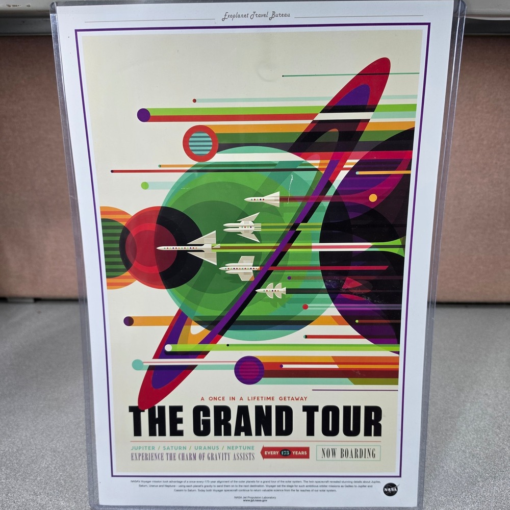 NASA The Grand Tour Poster JPL Exoplanet Travel Bureau Multi Good Voyager Art
